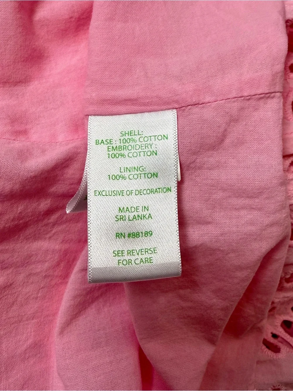 Lilly Pulitzer Bekah Eyelet Tunic Dress Peony Pink 3/4 Sleeve M - Picture 13 of 16